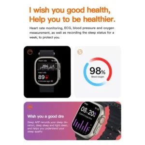 health monitoring feature t800 ultra smartwatch